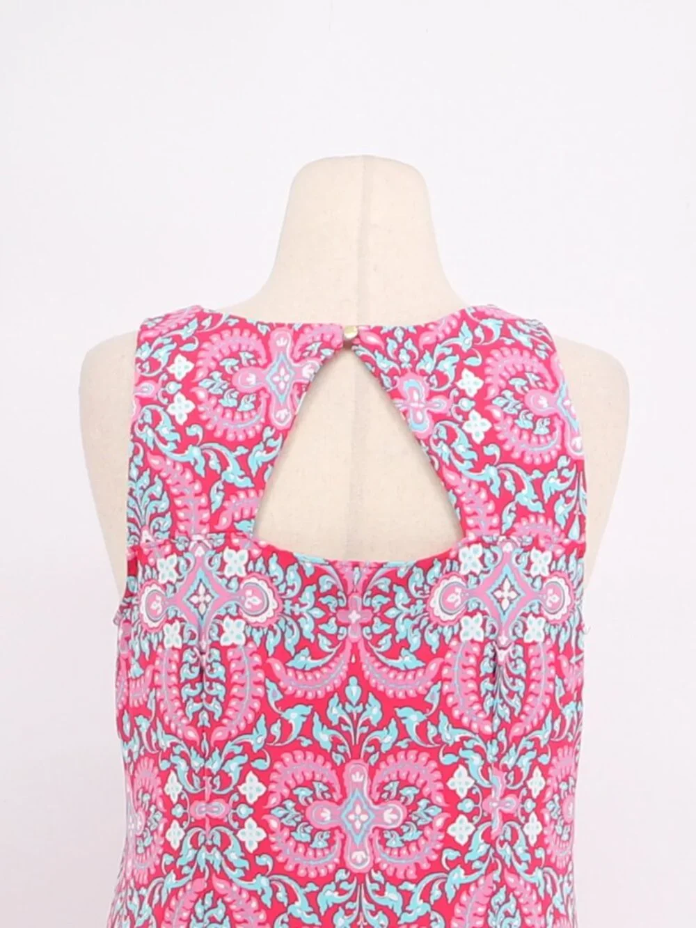 TALBOTS Effortless Jersey Medallion Open Back Dress Pink Size L - Picture 5 of 8